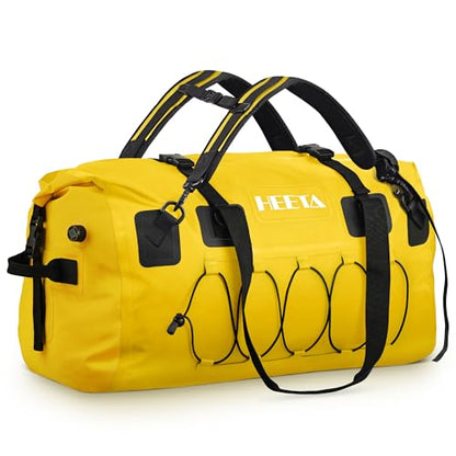 HEETA Waterproof Duffel Bag Travel Motorcycle Dry Bag Backpack 60L/80L/110L - color: Yellow, size: 110L
