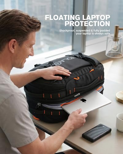 Tolaccea Travel Backpack 40-50L, 16" Laptop Carry On Duffle for Travel Work - color: Black
