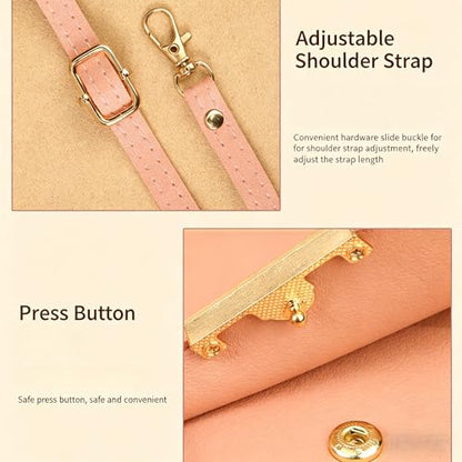 Touchscreen Phone Crossbody Bags for Women,Anti-Theft PU Leather Messenger Bag,RFID Blocking Small Mobile Phone Purse Wallet - color: Brown