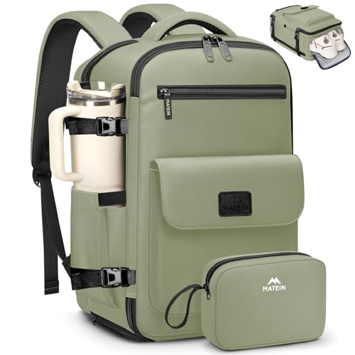 MATEIN Personal Item Backpack, Underseat Backpack for Frontier Airline - color: Green