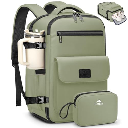 MATEIN Personal Item Backpack, Underseat Backpack for Frontier Airline - color: Green