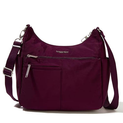 Baggallini Women's Securtex Anti-theft Free Time Crossbody Bag - color: Mulberry