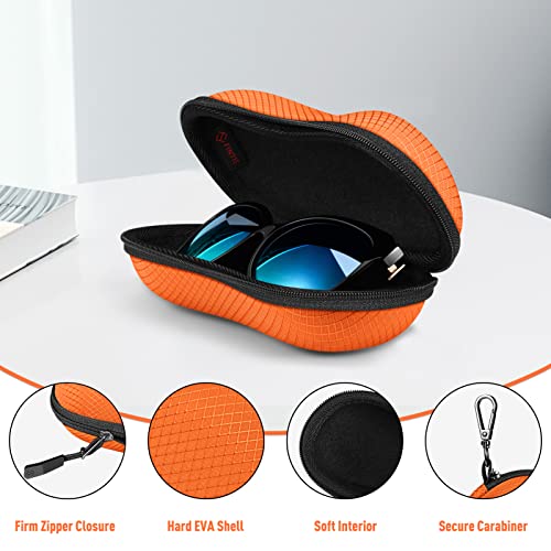 FINTIE Sunglasses Case, Hard EVA Shell Shockproof Sport Glasses Case - color: Orange