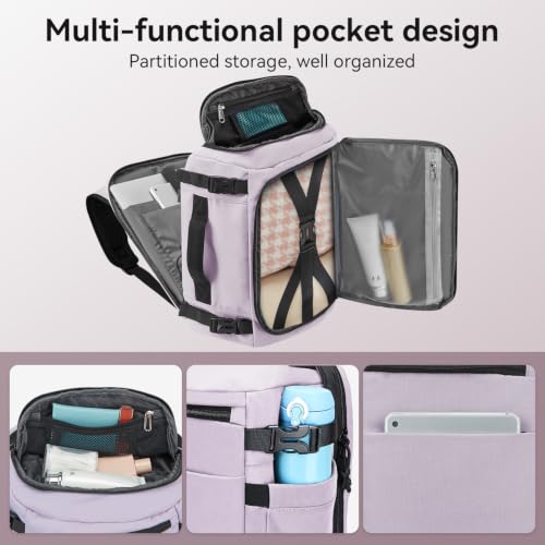 Travel Backpack for Men Women, Carry On Laptop Backpack - color: Purple-1