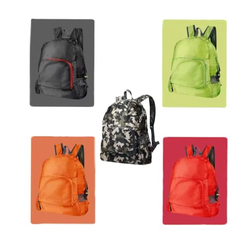 Haneulbit Foldable Backpack, Lightweight Backpack and Waterproof Backpacks for Travel and Hiking - color: Orange