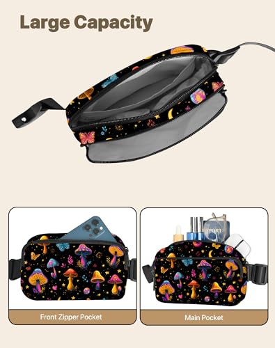 Fanny Pack 여행용 벨트 백 Everywhere 크로스바디 백 여성용 허리 팩 조절 가능한 스트랩 방수, 레드, 패션 - color: 레드