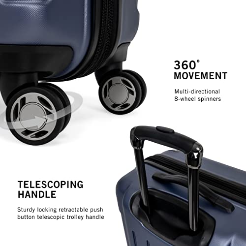 Kenneth Cole REACTION Renegade Luggage Expandable 8-Wheel Spinner Lightweight Hardside Suitcase, Smokey Purple, 28-Inch Checked - color: Smokey Purple, size: 28-Inch Checked