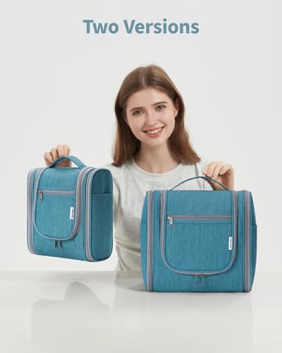 Narwey Hanging Travel Toiletry Bag for Women, Cosmetic Makeup Bag - color: AG-Teal, size: Medium