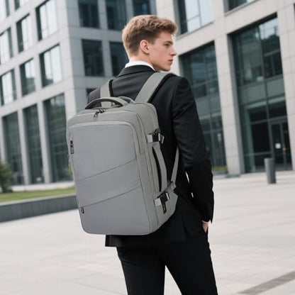 Travel Backpack,Expandable Carry on Daypack Personal Item Bag - color: Gray