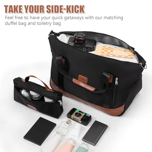 Cosbarn Luggage Sets 5 Pcs Suitcases with Wheels, 20"/24"/28",Black - color: Black, size: 5 Piece Sets (20/24/28/Db/Tb)