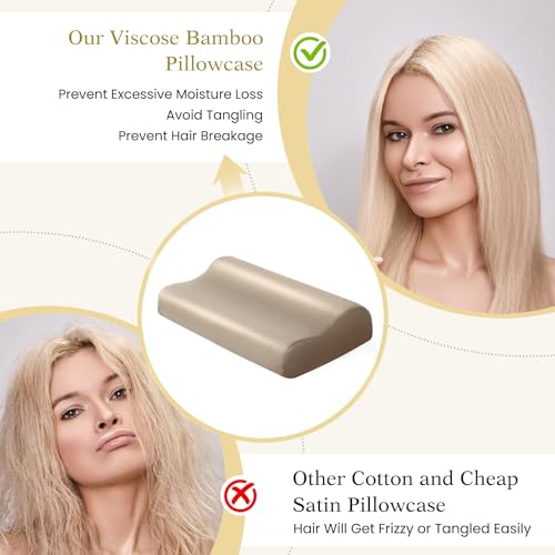 Cooling Pillowcase for Contour Pillow, Taupe, 24x14x5/3.7 Inches, 1 Piece - color: Taupe