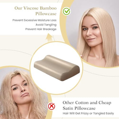 Cooling Pillowcase for Contour Pillow, Taupe, 24x14x5/3.7 Inches, 1 Piece - color: Taupe