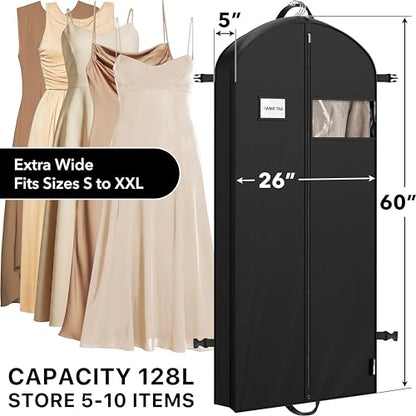 Simple Houseware 60" Travel Garment Bag, Heavy Duty Suit Bag - size: 60-Inch Long w/o Pocket, Single