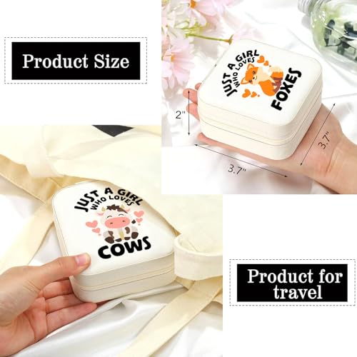 Cat Travel Jewelry Case Small PU Leather Jewelry Box Organizer - color: Cat, size: No Initial