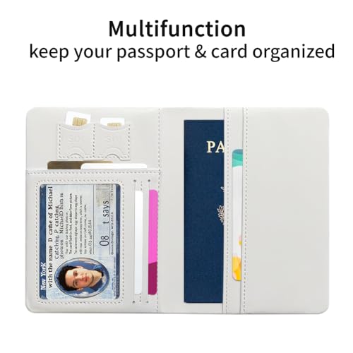 Passport Holder with Fruit Apple Design Unique PU Leather Travel Wallet Fun and Cheerful Passport Cover for All 5.9 x 4.3 Inches - color: Apple
