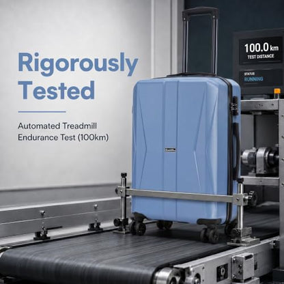 20/24/28 Inch Hardshell Suitcase Set, ABS Luggage Set with TSA Lock 5 Piece - color: Blue
