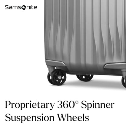 Samsonite UpLIFT X-Large Checked Hardside Luggage with Spinner Wheels - Airline-Approved, TSA Lock, Adjustable Handle System - Polycarbonate Hard Suitcase for Ultra Lightweight Travel - Silver Shimmer - color: Silver Shimmer, size: X-Large Checked