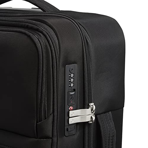 Vera Bradley Women's Softside Rolling Suitcase Luggage, Black, 22" Carry On & 27" Check In - color: Black, size: 22" Carry On & 27" Check In