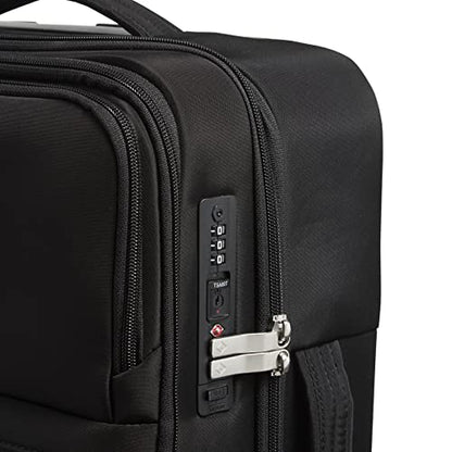 Vera Bradley Women's Softside Rolling Suitcase Luggage, Black, 22" Carry On & 27" Check In - color: Black, size: 22" Carry On & 27" Check In