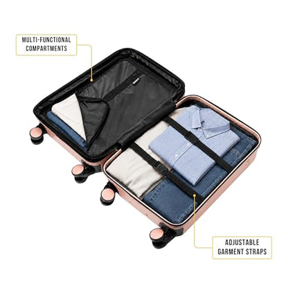 DKNY On the Go 21" Hardshell Lightweight Expandable Carry-On Luggage with Spinner Wheels,Burgundy - color: Burgundy, size: 21" Carry-On Luggage