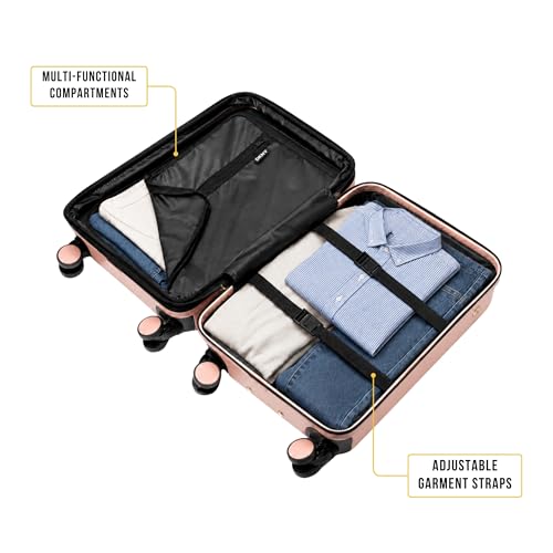 DKNY On the Go 25" Hardshell Lightweight Expandable Checked Luggage with Spinner Wheels,Burgundy - color: Burgundy, size: 25" Checked Luggage