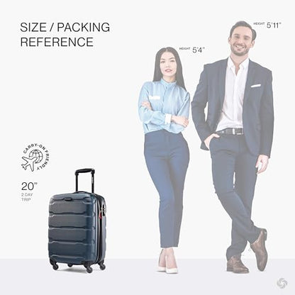 Samsonite Omni PC Hardside Expandable Luggage with Spinner Wheels, Teal, Carry-On 20-Inch - color: Teal, size: Carry-On 20-Inch