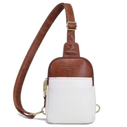 Haytijoe Small Anti Theft Crossbody Bags for Women for Daily Travel - color: White Brown