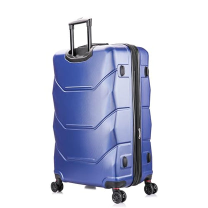 DUKAP ZONIX 3-Piece Durable Hardside Spinner Luggage Set 20/26/30in Blue - color: Blue, size: 3 Piece Set (20/26/30)