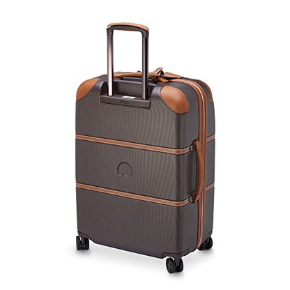 DELSEY PARIS Chatelet Air 2.0, 24 Inch Checked Luggage, Chocolate Brown - color: Chocolate Brown, size: Checked-Medium 24 Inch