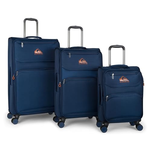 Quiksilver Buxton Suitcases Softside Expandable Luggage with Spinner Wheels, Large 3-Piece Set (20/26/30) (Navy) - color: Navy