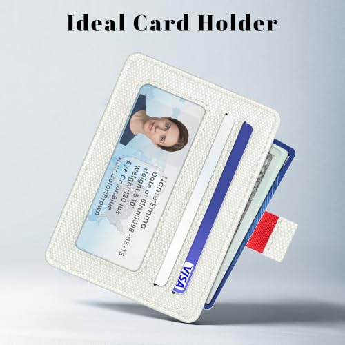 Airkit Small Slim ID Case, Womens Credit Card Holder Wallet, RFID Sleeve - color: Classic White