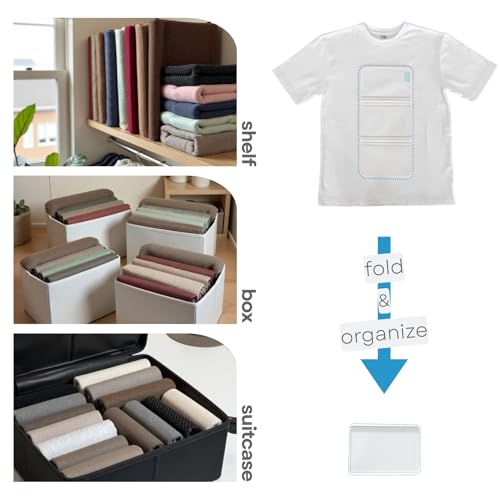 7 Pcs PLIIO Large Filers, Foldable Clothes Organizer, Space-Saving Closet and Suitcase solution, Wrinkle-Free Storage Solution for Home and Travel, Wardrobe Organizer and Clothes Folder
