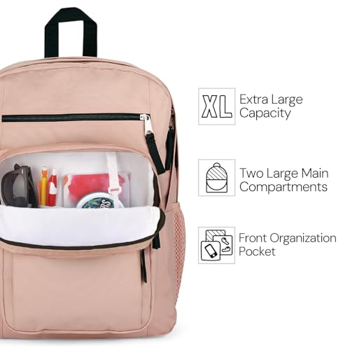 JanSport Laptop Backpack - Computer Bag with 2 Compartments, Ergonomic Shoulder Straps, 15” Laptop Sleeve, Haul Handle - Pastel Lilac - color: Pastel Lilac