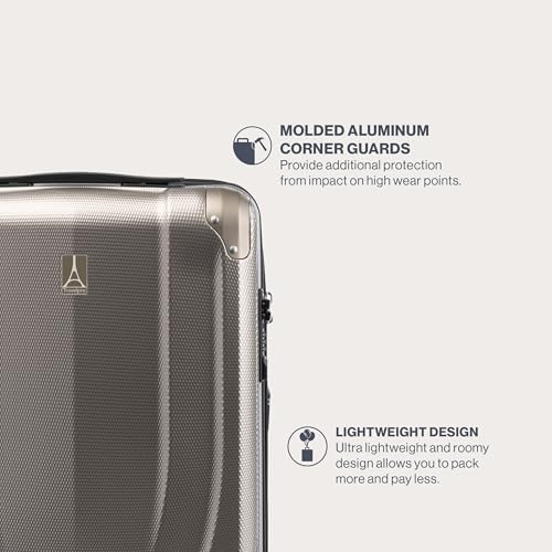 Travelpro Pathways 3 Hardside Checked Luggage Suitcase, Beige, 28-Inch - color: Champagne, size: Checked Large 28 Inch