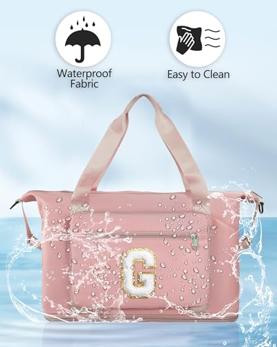 Women Girl Birthday Gifts Weekend Sleepover Overnight Duffle Bag - color: Pink, style: G