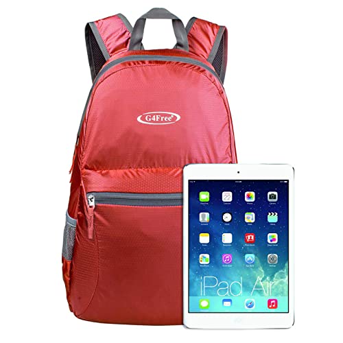 G4Free 20L Small Packable Travel Hiking Backpack for Men Women - color: Red, size: 20L