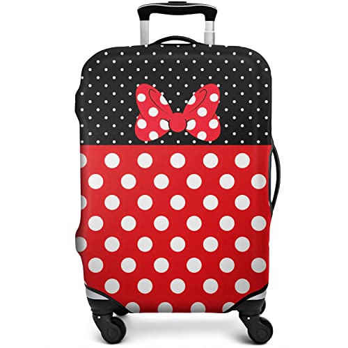Red Bow Luggage Cover Protector Fit 29-32 Inch, Polka Dot - color: Luggage Cover-2, size: XL(29-32in)