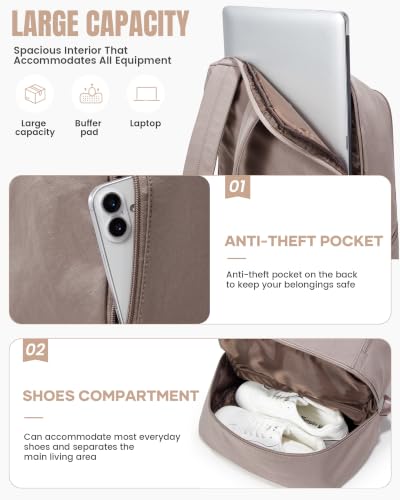 Gym Backpack for Women Lightweight Sports Casual Daypack Pink - color: D3-pink