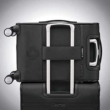 Samsonite Solyte DLX Softside Expandable Luggage with Spinner Wheels, Midnight Black, Carry-On 20-Inch - color: Midnight Black, size: Carry-On