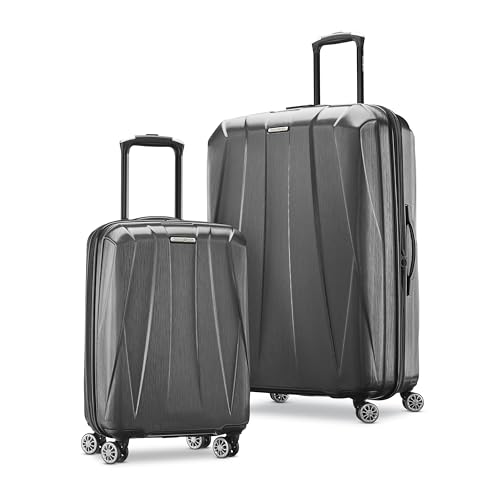 Samsonite Centric 2 Hardside Expandable Luggage with Spinner Wheels, 2-Piece Set (20/24), Black - color: Black, size: 2-Piece Set (Carry-on/Medium)