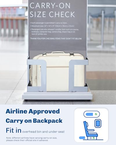 Hynes Eagle 38L Flight Approved Backpack Carry On Travel Bag for Men Women - color: Beige