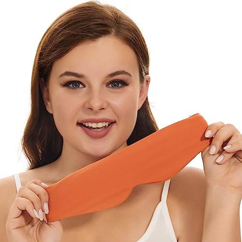 ALASKA BEAR Side Sleeper Sleep Mask, Patented, 100% Blackout, Tangerine - color: A2 Tangerine
