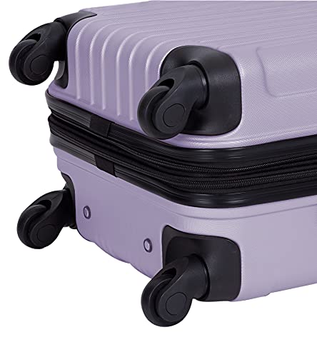 Travelers Club Midtown Hardside 4-Piece Luggage Travel Set, Lilac - color: Lilac