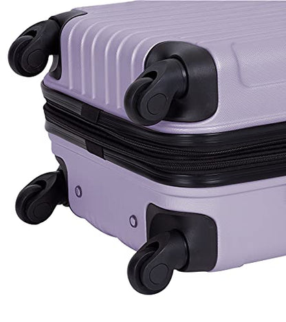 Travelers Club Midtown Hardside 4-Piece Luggage Travel Set, Lilac - color: Lilac