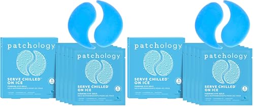 Patchology Iced Cooling Under Eye Mask Patches with Peptides, Cloudberry Oil and Bakuchiol. Cool eye gels to firm skin and soothe, reduce fine lines and under eye bags 5 Pair (Pack of 2) - size: 5 Count (Pack of 2)