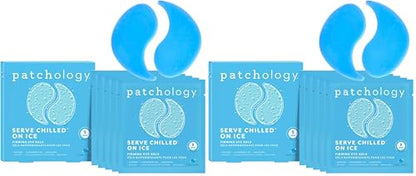 Patchology Iced Cooling Under Eye Mask Patches with Peptides, Cloudberry Oil and Bakuchiol. Cool eye gels to firm skin and soothe, reduce fine lines and under eye bags 5 Pair (Pack of 2) - size: 5 Count (Pack of 2)