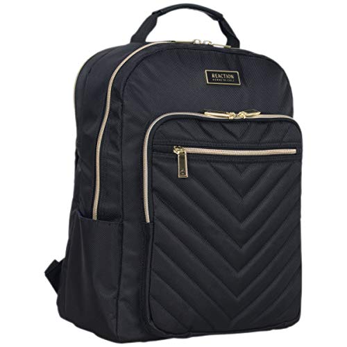 Kenneth Cole REACTION Madison Square Lightweight Hardside Chevron Expandable Spinner Luggage, Black, 2-Piece (20" Carry On + Backpack) - color: Black, size: 2-Piece (20" Carry On + Backpack)