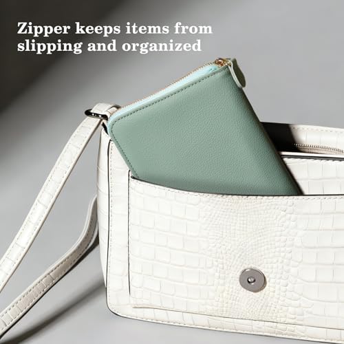 CoBak Passport Holder Cover with Safe Zipper Closure - color: Agave Green