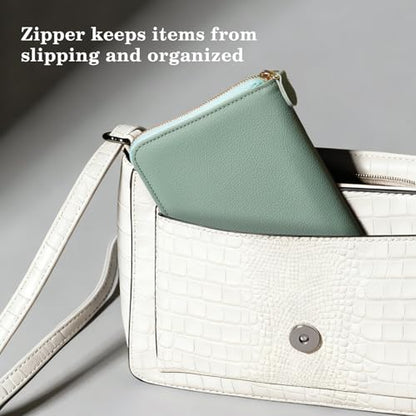 CoBak Passport Holder Cover with Safe Zipper Closure - color: Agave Green