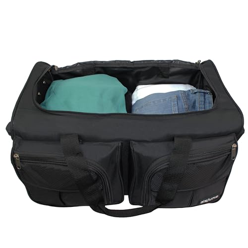 Hipack Carry-on Rolling Duffle Bag - color: Black